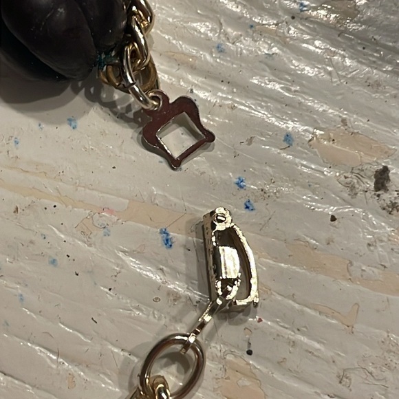 Vintage German mixed metal gold tone bracelet w/10 natural seeds pods nuts charm - Picture 9 of 13